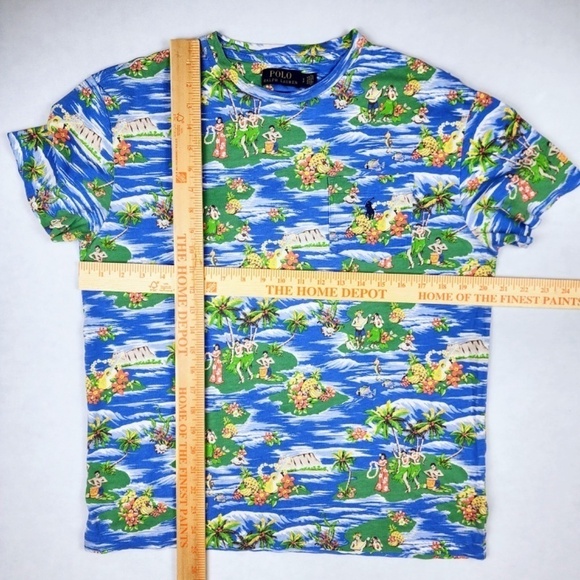Polo Ralph Lauren- Mens Small All Over Print Hawaiian T-Shirt - Picture 6 of 6